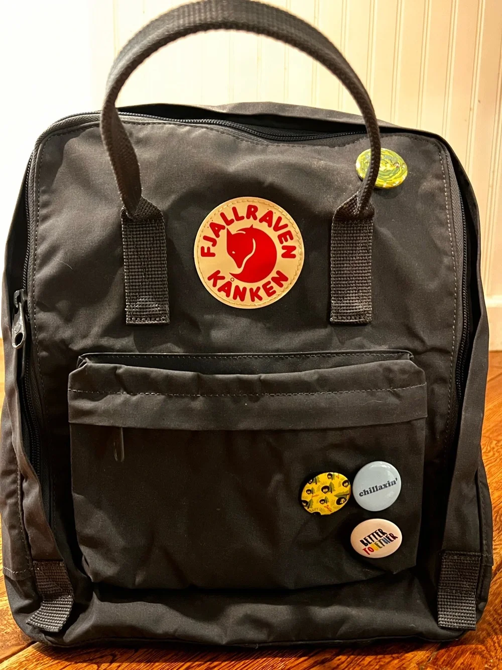 Fjallraven Kånken Mini Super Grey Backpack Vinylon Adjustable Straps Outdoor